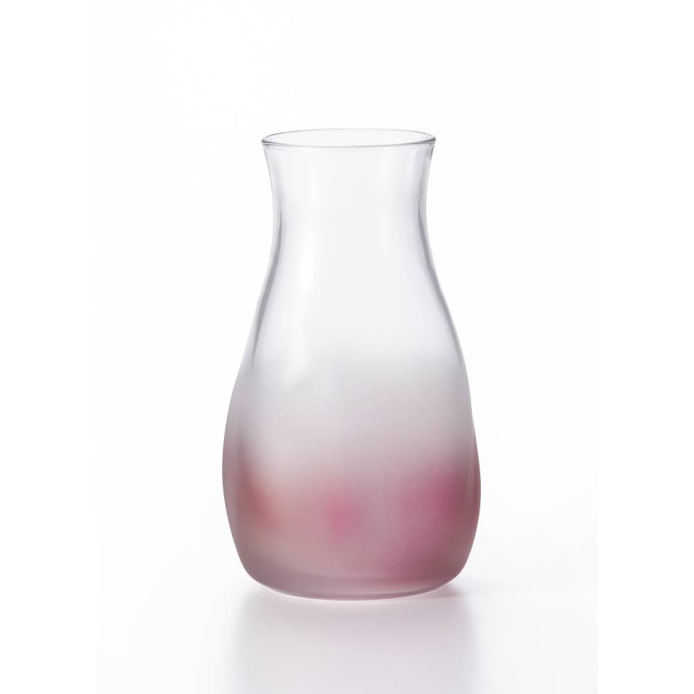 Aderia Tebineri Small Glass Flower Vase Frosted Pink Finish 129mm