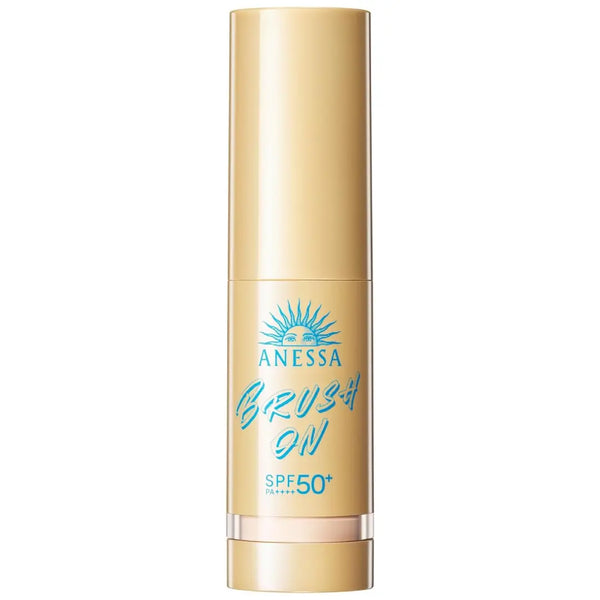 Pinceau de protection solaire UV parfait Anessa sur le maquillage en poudre SPF50+