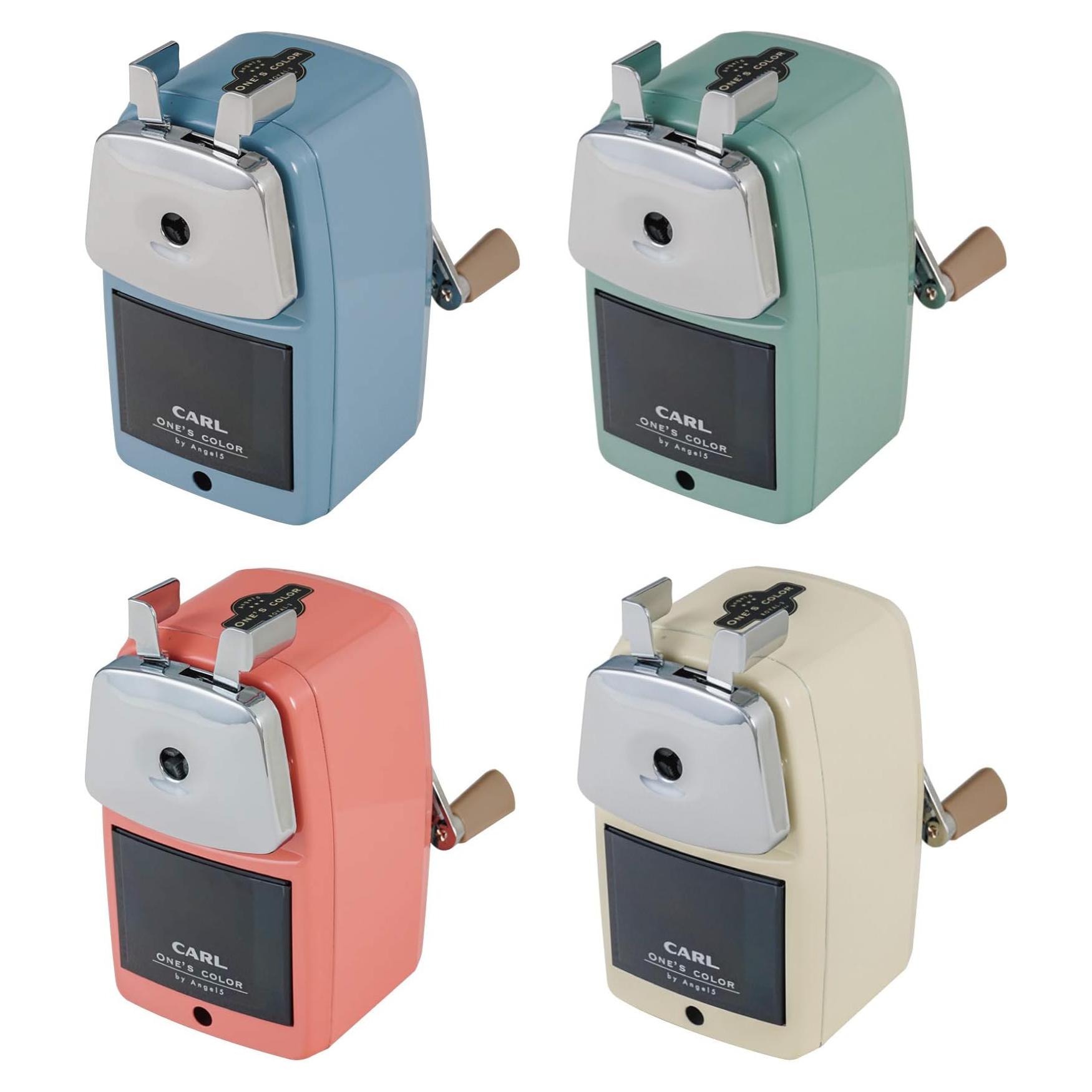 Carl Angel 5 Royal 3 Hand Crank Manual Pencil Sharpener Retro Design