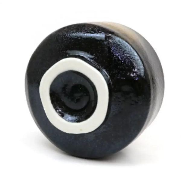 Chawan Handmade Mino Ware Black & Gold Japanese Matcha Bowl