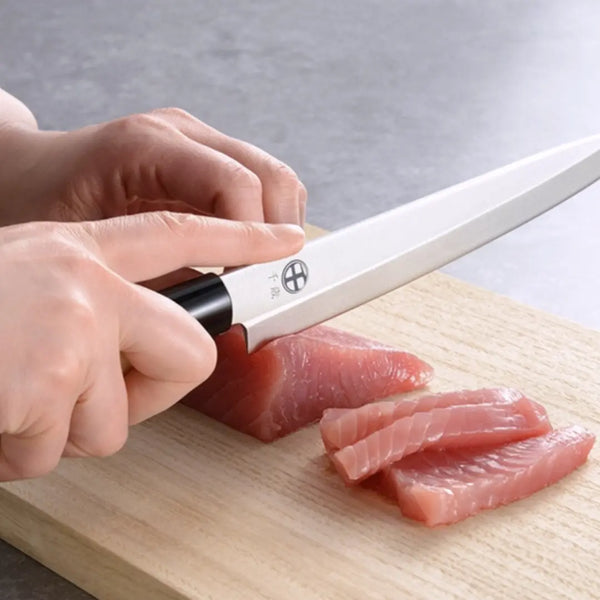 Chitose Molybdenum Steel Sashimi Knife Wood Handle 33.5cm