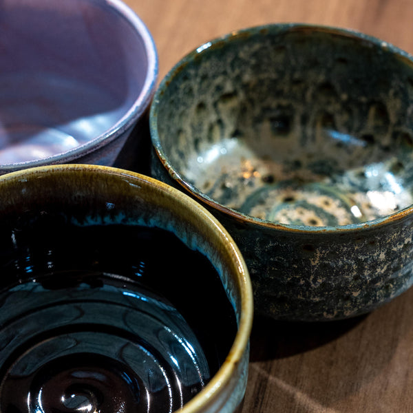 Hasami Porcelain Matchawan Lightweight Black & Brown Matcha Tea Bowl