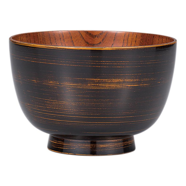 Isuke Japanese Lacquered Wooden Soup Bowl Black
