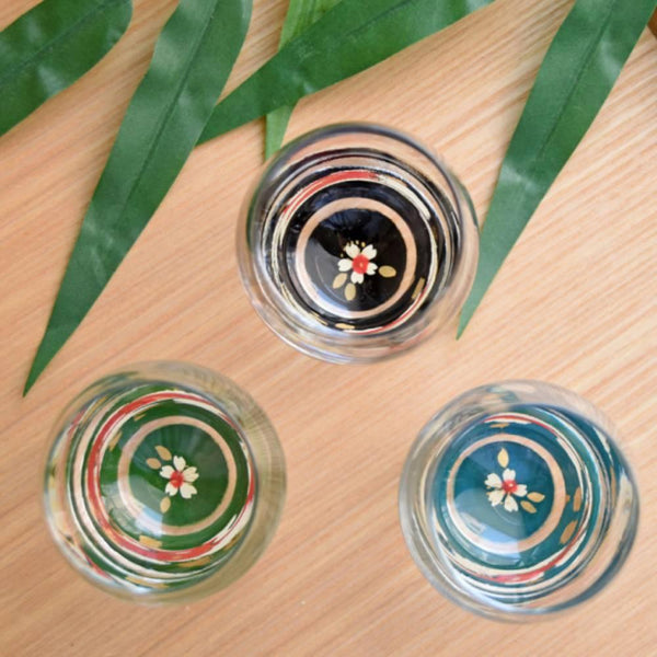 Isuke Shot Glass Sake Cup Lacquered Sakura Cherry Blossom Design