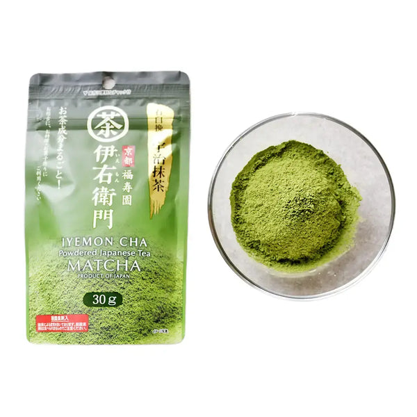 Iyemon Stone-Ground Uji Matcha Green Tea Powder 30g
