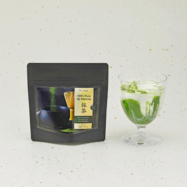 J Taste 100% Pure Uji Matcha Powder For Drinks & Culinary Creations 30g