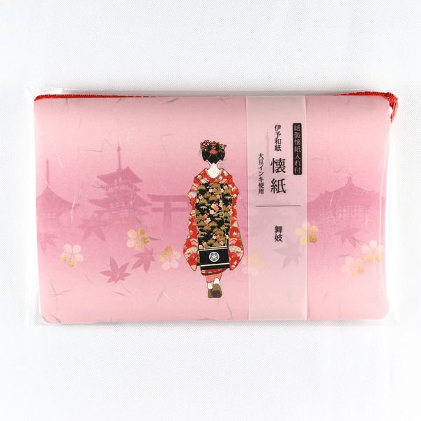 Kamiiso Kimono Beautiful Maiko Kaishi Iyo Washi Paper & Case Set