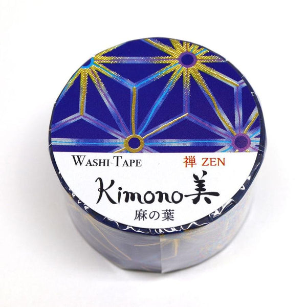 Kamiiso Kimono Washi Tape Hemp Leaf Pattern Masking Tape