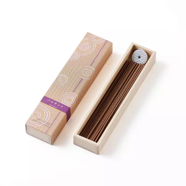 Kousaido Palo Santo Long Incense Sticks In Wooden Box 40 ct.