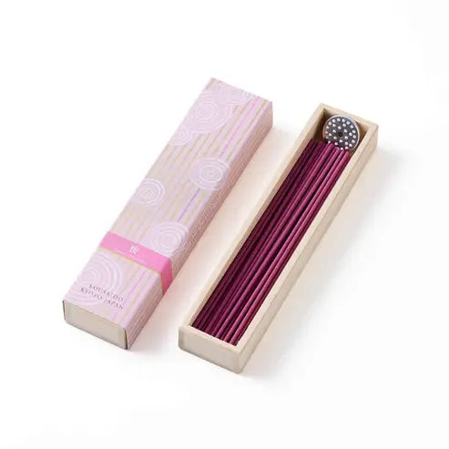 Kousaido Sakura Cherry Blossom Incense Sticks & Holder 40 ct.