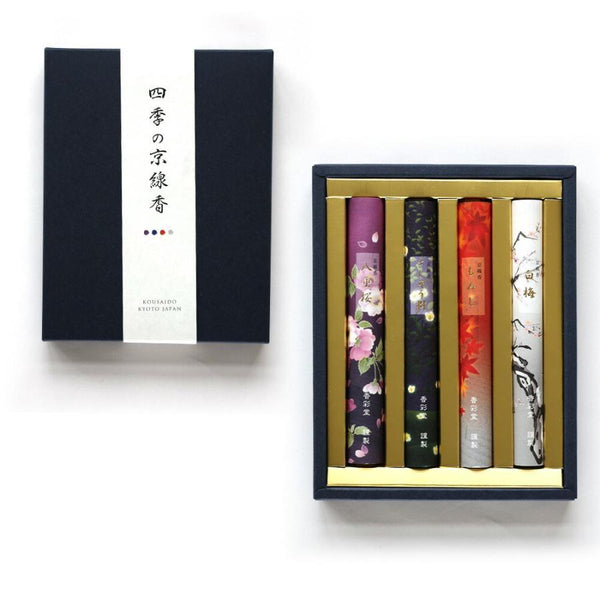 Kousaido Seasonal Incense Sticks Gift Box Four Fragrances 180 Sticks