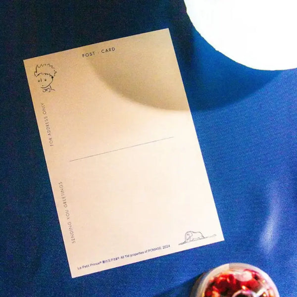 Le Petit Prince Gold Foil-Stamped Postcard The Little Prince Design