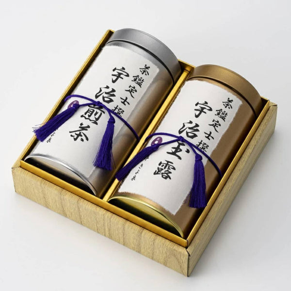 Luxurious Competititon Grade Uji Kyoto Gyokuro & Sencha Green Tea Set Box