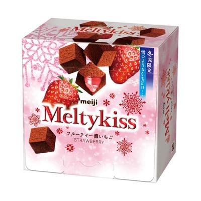 Meltykiss Strawberry Soft Melting Choco Strawberry Cubes 53g (Pack of 3)