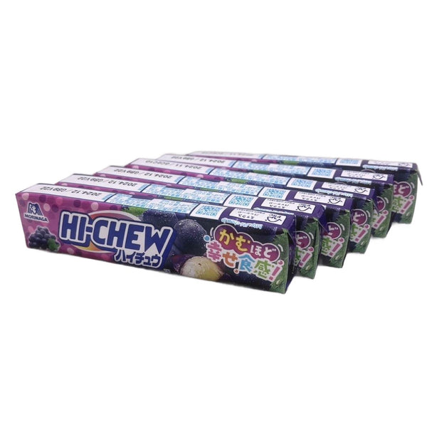 Morinaga Hi-Chew Japanese Soft Candy Grape Flavor 12 Pieces (Pack of 6)