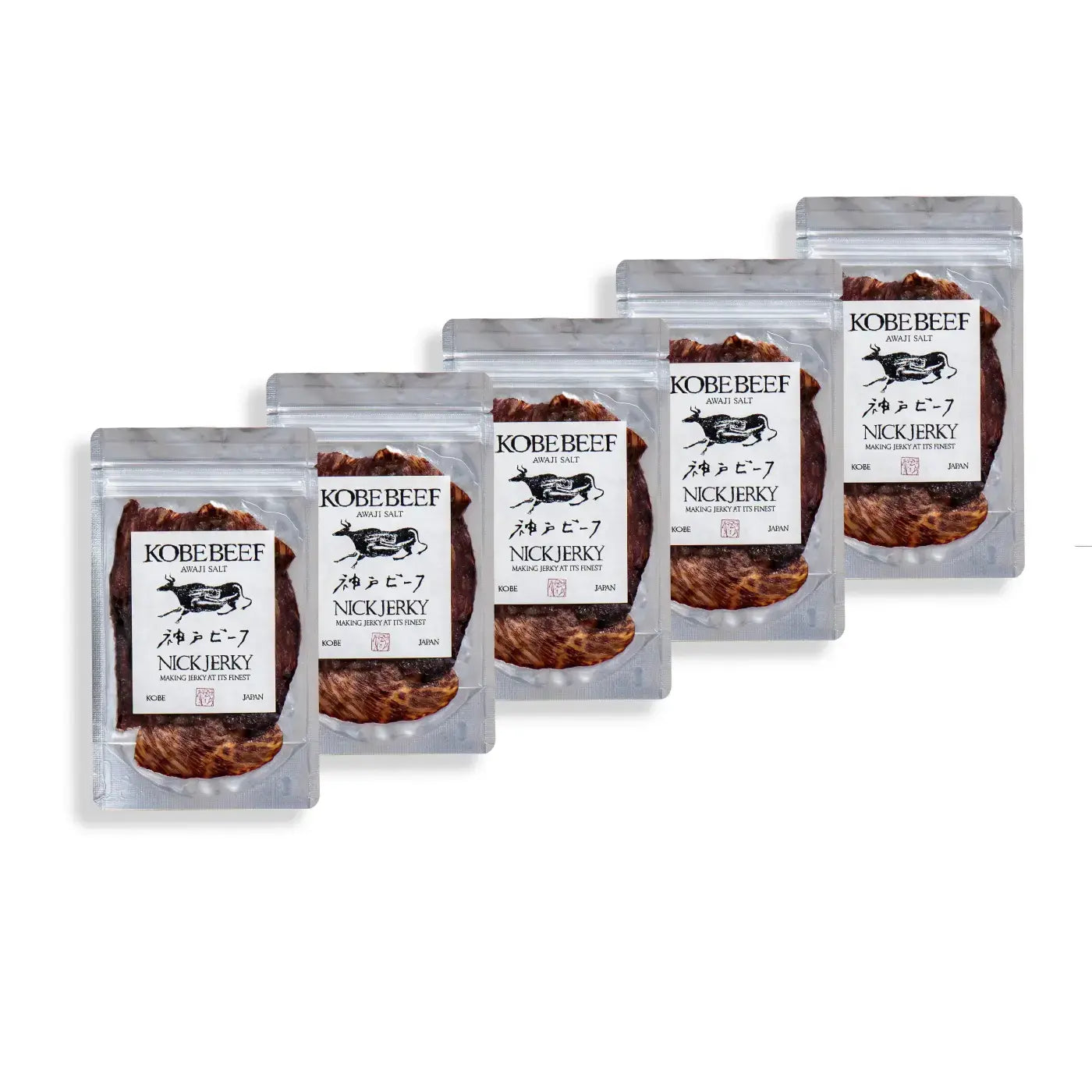 Nick Jerky Wagyu Beef Jerky Japanese Kobe Beef Jerky (Pack of 5)