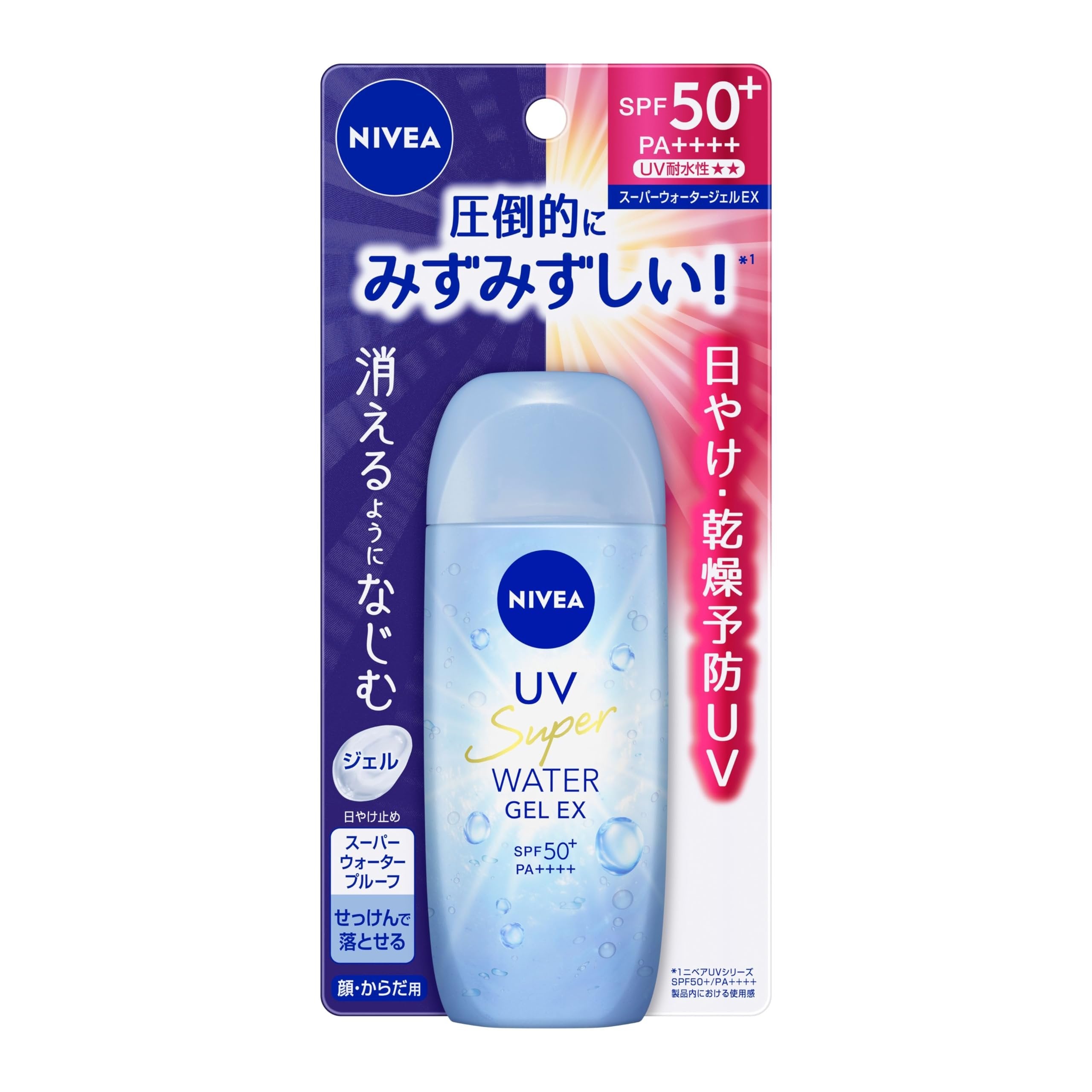 Nivea UV Super Water Gel Ex Waterproof Sunscreen SPF 50+ 80g