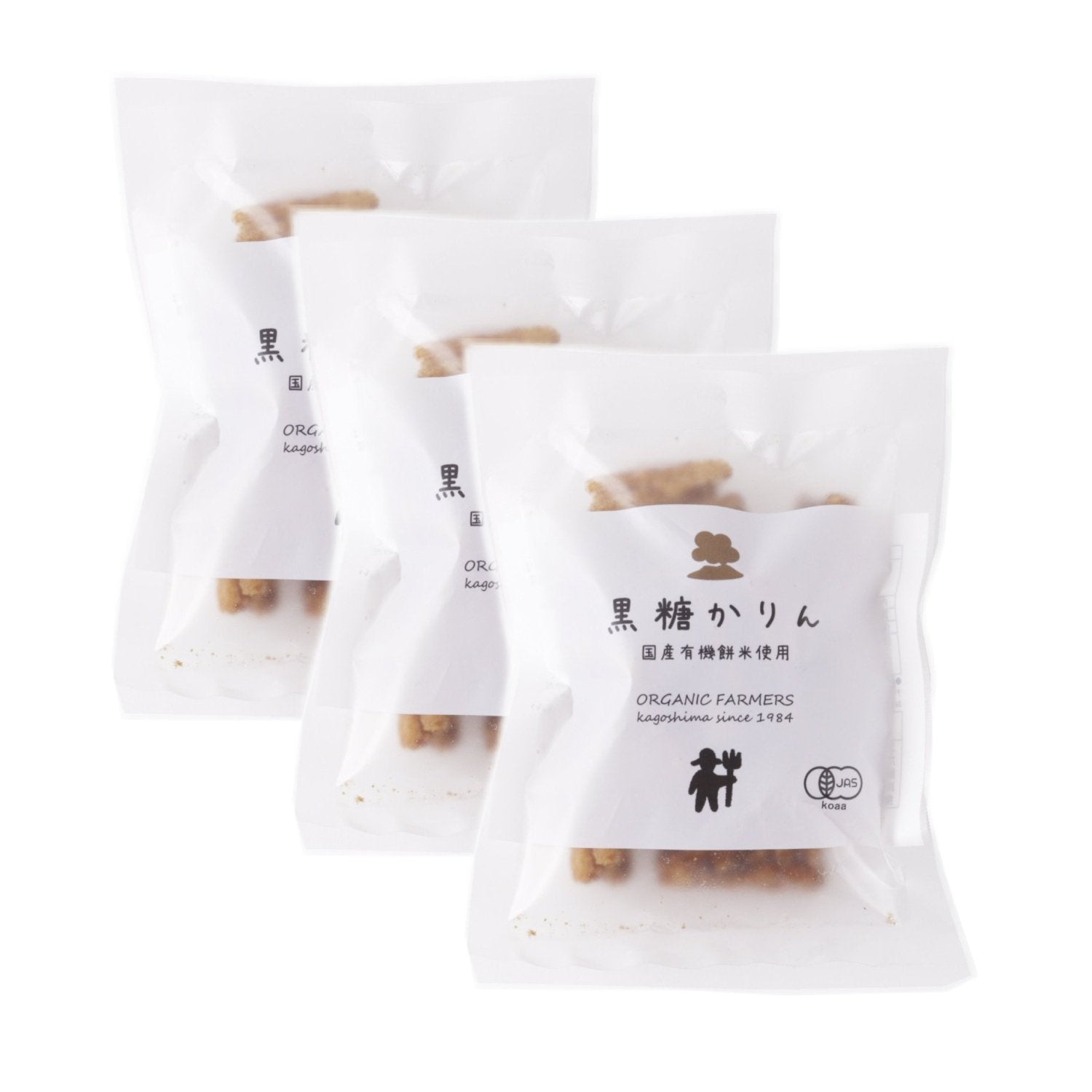 Organic Karinto Rice Crackers Soaked With Shoyu Brown Sugar 30g (Pack of 3)