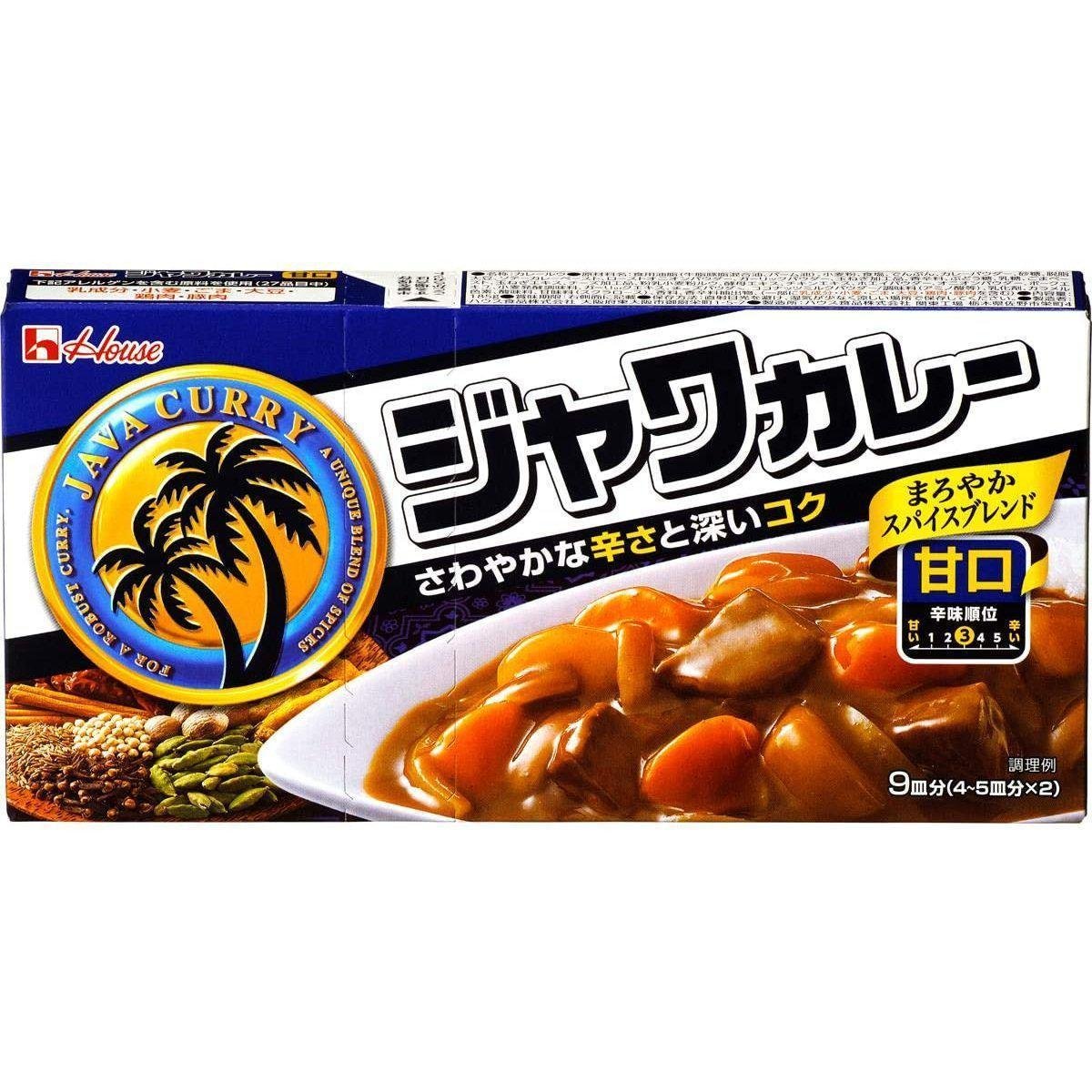 House Java Curry Mild (Japanese Curry Roux Cubes) 185g