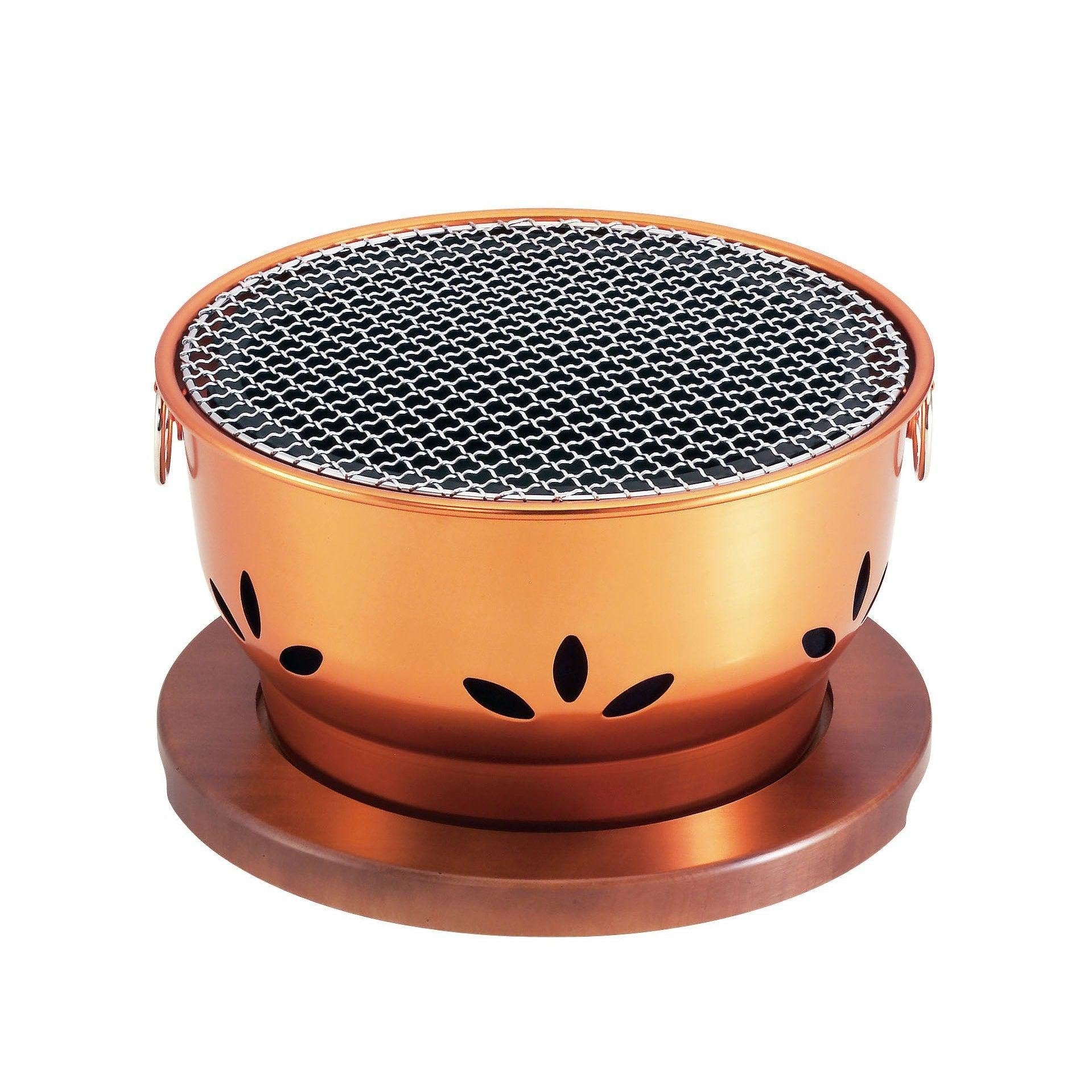 Shichirin Round Charcoal Grill Portable Cast-Iron Hibachi Grill 30cm