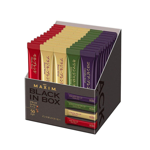 AGF Maxim Black In Box Instant Coffee Assortment 50 Sticks