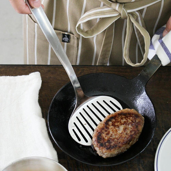 Sori Yanagi Slotted Turner Stainless Steel Grill Spatula 300mm