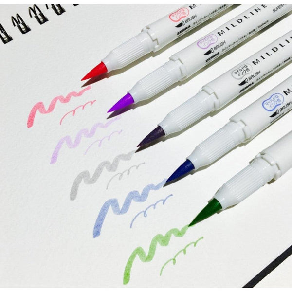 Zebra Mildliner Highlighter Markers Elegant Colors WFT8-5C-NC-N