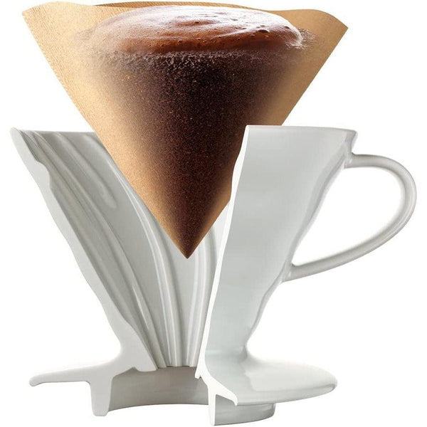 Hario V60 Ceramic Coffee Dripper 1~4 Cups White