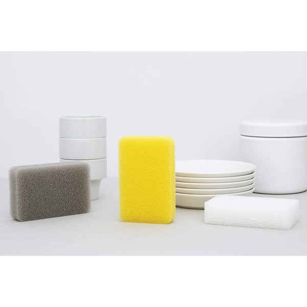 Kamenoko Kitchen Sponge Gray Dish Sponge (Pack of 3)