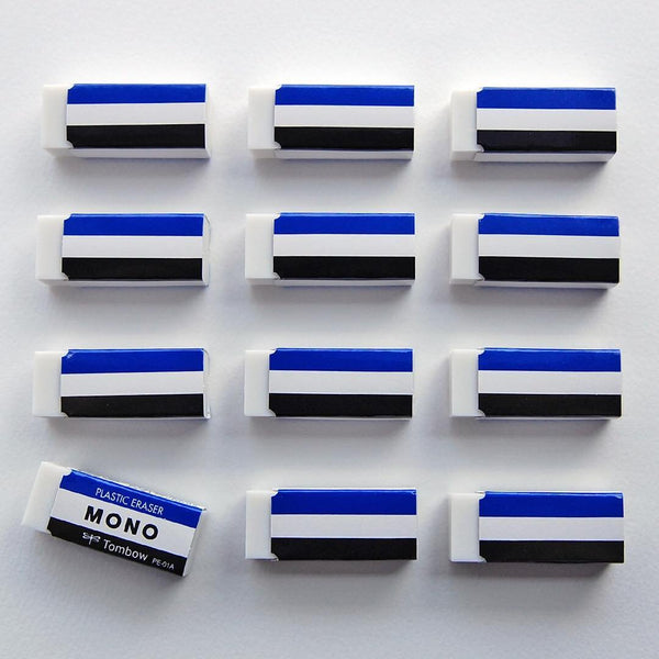 Tombow Mono Eraser Japanese White Plastic Eraser Set 5 Pieces
