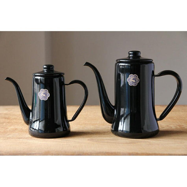 Tsuki Usagi Enamel Drip Coffee Slim Pot Black 0.7L