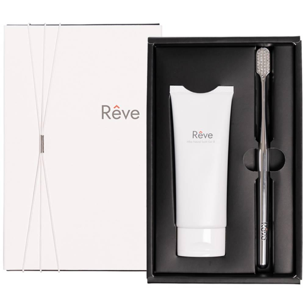 Rêve Allbe Natural Eggshell Gel Toothpaste & Toothbrush Gift Set