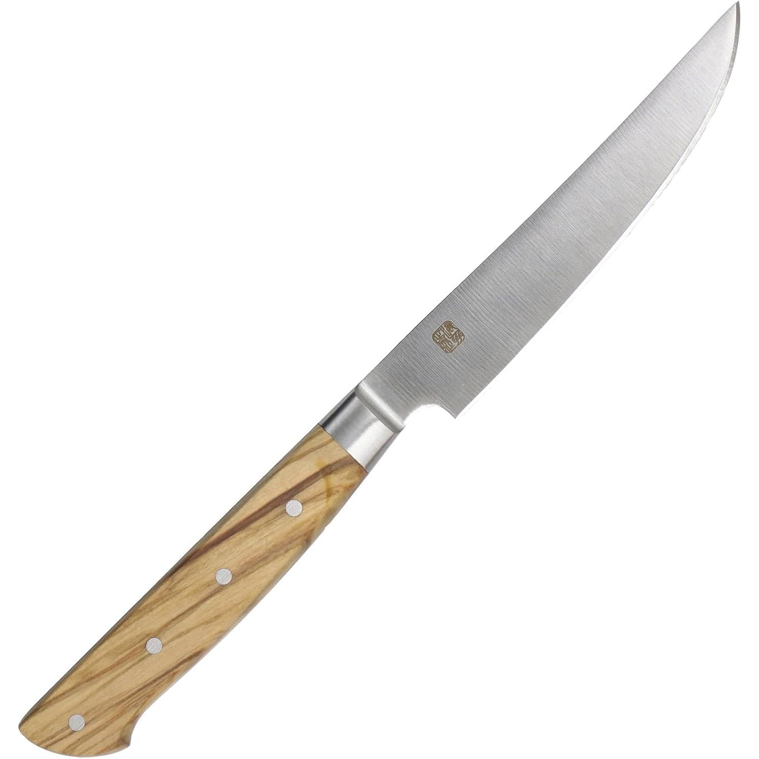 Satake Stainless Steel Steak Knife With Natural Wood Handle 115mm