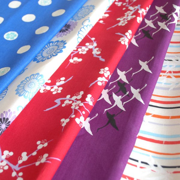 Seiran Furoshiki Flying Cranes Cotton Wrapping Cloth