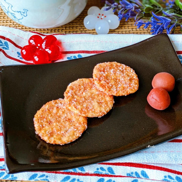 Sweet & Salty Baked Rice Crackers Plum Honey Flavor (Pack of 3)