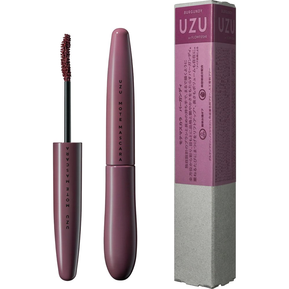 Uzu by Flowfushi Mote Mascara Japanese Burgundy Colored Mascara 6g
