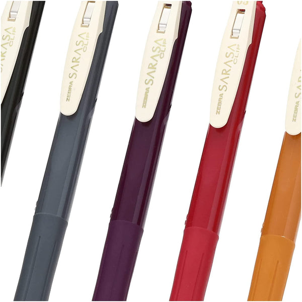 Zebra Sarasa Clip Vintage Color Gel Ink Pens 5 Colors 0.5mm JJ15-5C-VI2-N