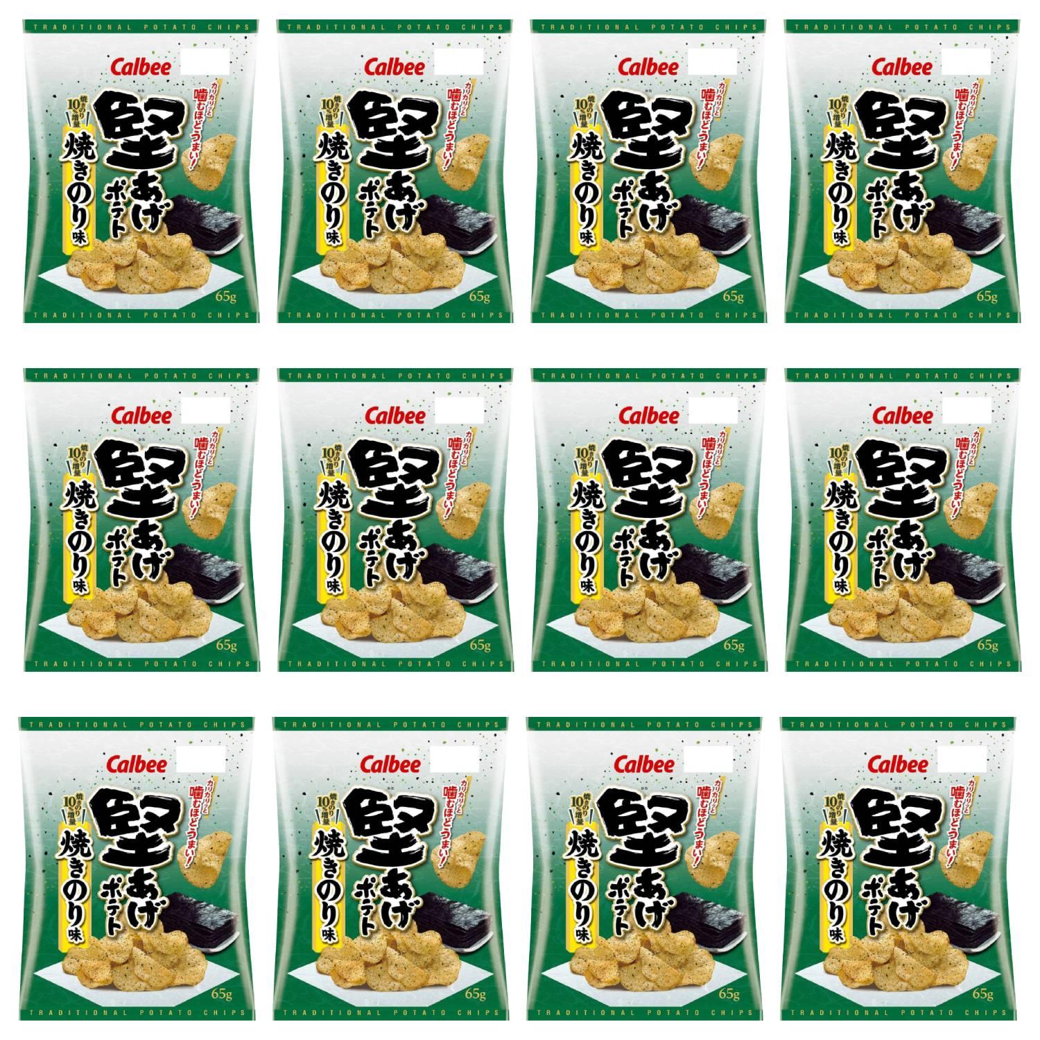 Calbee Kataage Nori Seaweed Crispy Potato Chips 65g (Box of 12)