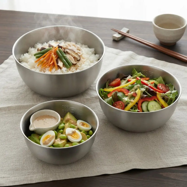 Enzo Stainless Steel Kitchen Mixing Bowl 3-Piece Set 15-21cm