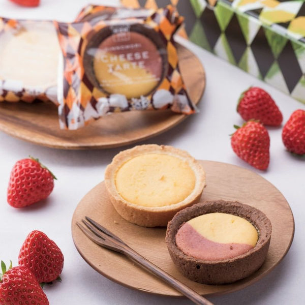 Ginnomori Cheesecake Tart Mix Plain & Strawberry Chocolate 8 Pieces