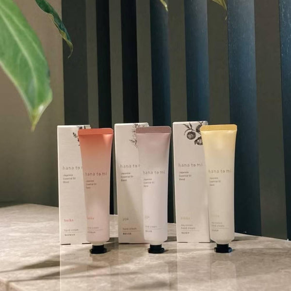 Hana To Mi Hand Cream Jiju Oriental Green Hinoki Cypress x Neroli 40g