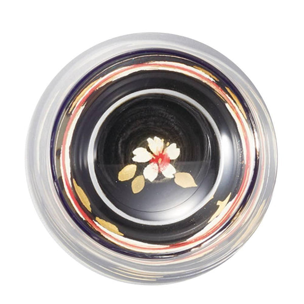 Isuke Shot Glass Sake Cup Lacquered Sakura Cherry Blossom Design