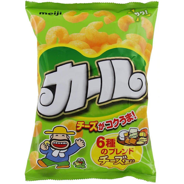 Meiji Karl Cheese Curls Corn Puff Snack (Boîte de 10 sachets)