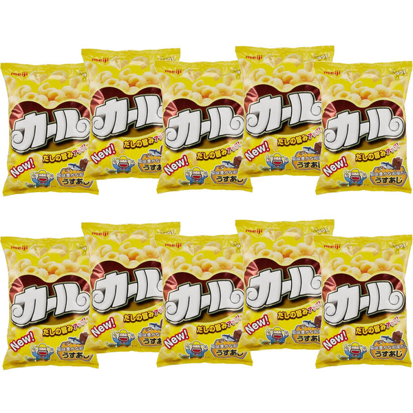 Meiji Karl Light Salted Corn Puff Curls Snack (Box of 10 Bags)