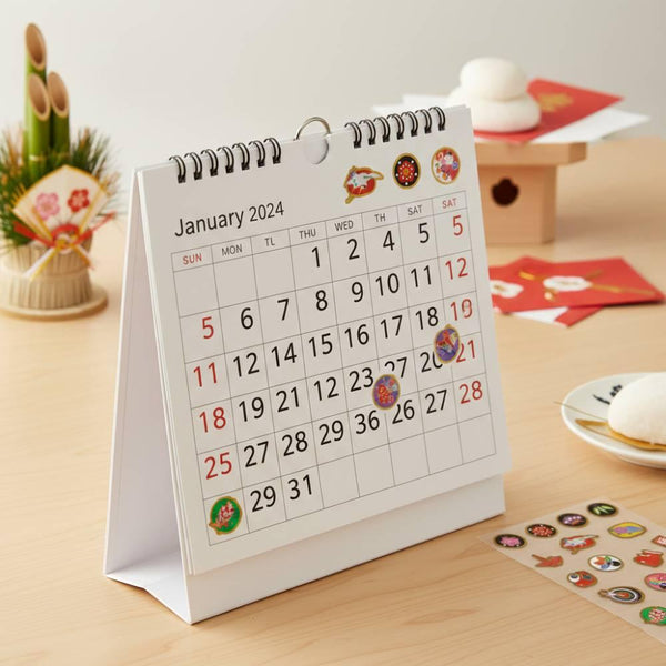 Nippon Seal Gold Foil Washi Stickers Good Luck Auspicious Motifs 1 Sheet