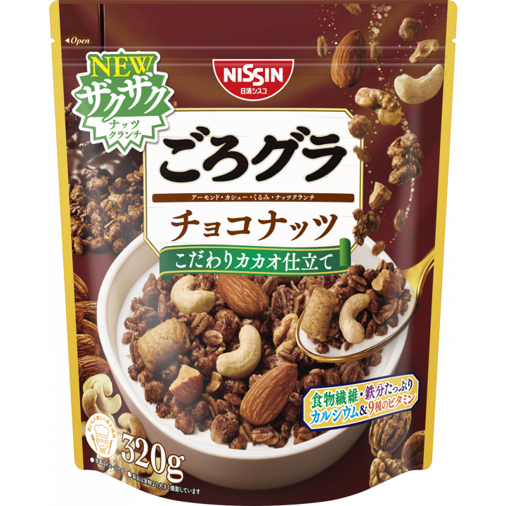 Nissin Gorogura Mixed Fruits Granola Cereal Maple Flavor 320g