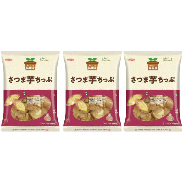 North Colors Japanese Sweet Potato Chips Additive-Free Satsumaimo Chips 115g (Pack of 3)