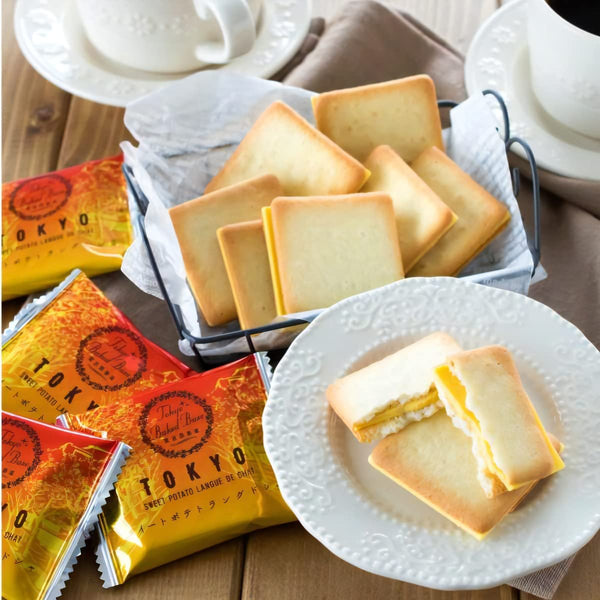 Tokyo Baked Base Sweet Potato Langue de Chat Cookies 30 Pieces