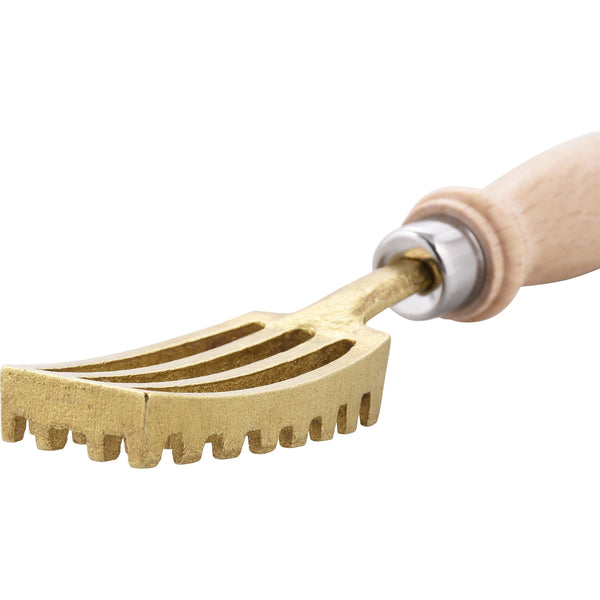 Wahei Freiz Brass Fish Scale Remover Wood-Handle Scaler Large