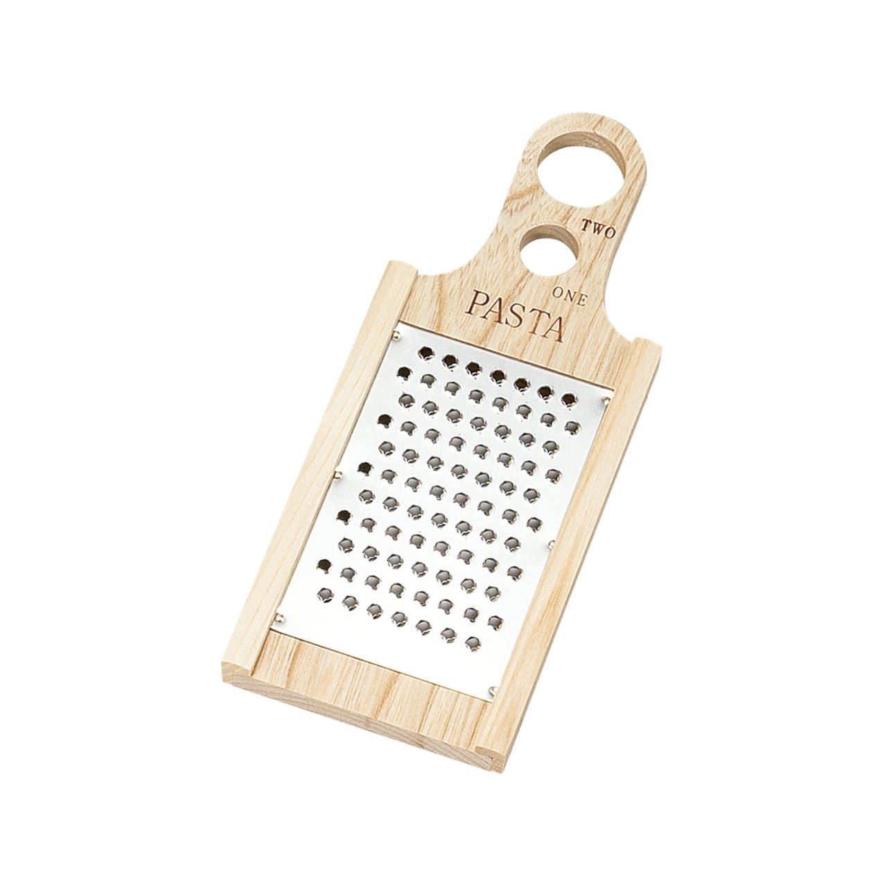 Wooden Handled Coarse Powder Cheese Grater With Pasta Measurer
